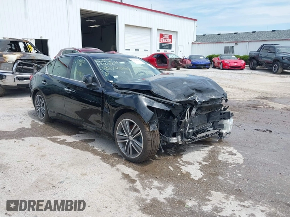 2014 Infiniti Q50 Premium with VIN JN1BV7AR9EM685022, listed as a IAAI auction lot 39874056 with 95,980 mi miles and . Bid and sale history available at DreamBid. Image 1.