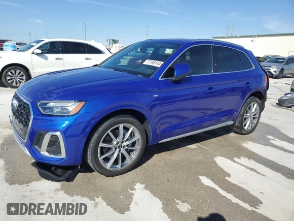 2021 Audi Q5 Premium Plus with VIN WA1E2AFY8M2029978, listed as a Copart auction lot 77748144 with 0 mi miles and Clean Title. Bid and sale history available at carsss.com. Image 1.