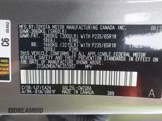 2022 Lexus RX 350 with VIN 2T2AZMDA7NC352957, listed as a IAAI auction lot 42297457 with 34,576 mi miles and . Bid and sale history available at DreamBid. Image 9.
