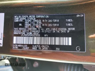 2024 Lexus GX with VIN JTJTBCDX5R5023058, listed as a Copart auction lot 48135645 with 3,287 mi miles and Salvage Title. Bid and sale history available at carsss.com. Image 13.