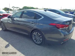 2017 Genesis G80 3.8L with VIN KMHGN4JE0HU211295, listed as a IAAI auction lot 41731125 with 94,245 mi miles. Bid and sale history available at carsss.com. Image 3.