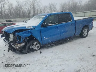 2021 Ram 1500 Big Horn z VIN 1C6SRFMTXMN617332, wystawiony jako Copart lot #46398695 z przebiegiem 42 656 mil mil oraz Szkoda całkowita • Salvage title. Historia ofert i sprzedaży dostępna na DreamBid. Obrazek 1.