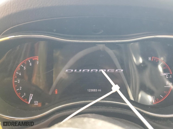 2017 Dodge Durango SXT with VIN 1C4RDJAG8HC681029, listed as a Copart auction lot 74485294 with 123,683 mi miles and Clean Title. Bid and sale history available at carsss.com. Image 9.