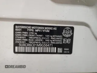 2021 BMW X5 xDrive40i z VIN 5UXCR6C01M9G56471, wystawiony jako Copart lot #57125785 z przebiegiem 41 634 mil mil oraz Szkody całkowita. Historia ofert i sprzedaży dostępna na DreamBid. Obrazek 14.