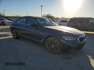 2021 BMW 5 Series 540i with VIN WBA53BJ05MWW90741, listed as a Copart auction lot 84337374 with Not Provided miles and Salvage Title. Bid and sale history available at DreamBid. Image 4.