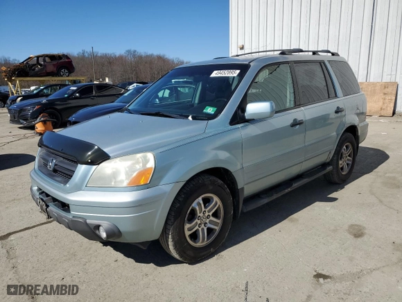 2003 Honda Pilot EX with VIN 2HKYF18623H572890, listed as a Copart auction lot 49452895 with 238,501 mi miles and Salvage Title. Bid and sale history available at carsss.com. Image 1.