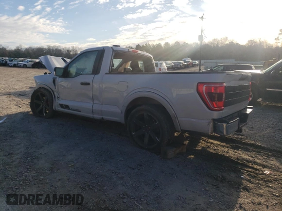 2021 Ford F-150 XL with VIN 1FTMF1C57MKD79392, listed as a Copart auction lot 87130764 with 29,241 mi miles and Salvage title. Bid and sale history available at DreamBid. Image 2.