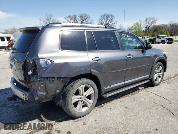 2012 Toyota Highlander Limited with VIN 5TDDK3EH1CS150504, listed as a Copart auction lot 50939885 with 185,656 mi miles and Salvage Title. Bid and sale history available at carsss.com. Image 3.