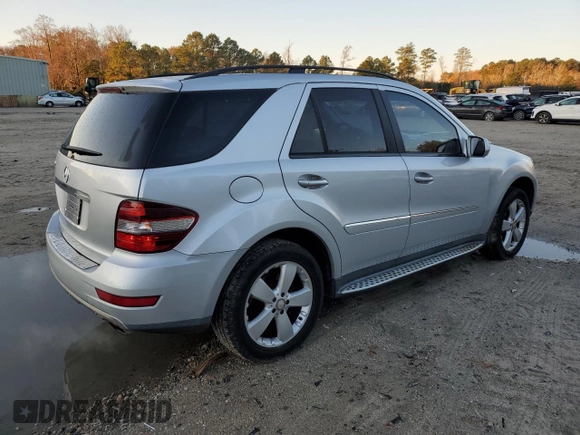 2009 Mercedes-Benz M 3.5L with VIN 4JGBB56E59A526646, listed as a Copart auction lot 83773204 with 122,272 mi miles and Salvage Title. Bid and sale history available at carsss.com. Image 3.