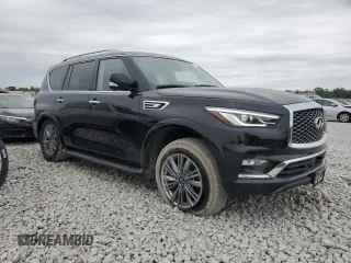 2022 Infiniti QX80 PREMIUM SELECT with VIN JN8AZ2AE1N9292782, listed as a Copart auction lot 66077354 with 55,075 mi miles and Salvage Title. Bid and sale history available at carsss.com. Image 4.