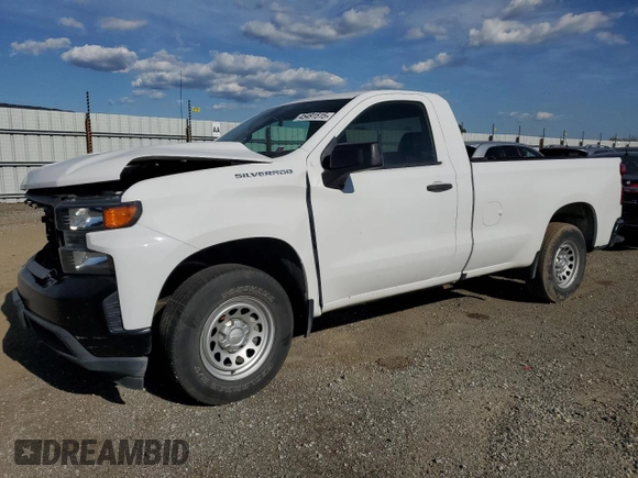 2020 Chevrolet Silverado 1500 Work Truck with VIN 3GCNWAEH8LG280663, listed as a Copart auction lot 45491515 with 167,735 mi miles and Salvage Title. Bid and sale history available at DreamBid. Image 1.