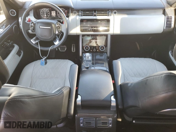 2018 Land Rover Range Rover with VIN SALGW2SE0JA514355, listed as a Copart auction lot 77074334 with 51,410 mi miles and Salvage title. Bid and sale history available at DreamBid. Image 8.