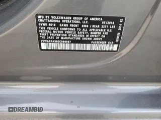 2014 Volkswagen Passat S with VIN 1VWAS7A36EC089687, listed as a Copart auction lot 82783754 with 103,979 mi miles and Salvage Title. Bid and sale history available at carsss.com. Image 14.