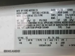 2023 Ford Transit Cargo с VIN 1FTBR1X81PKB13549, выставлен на аукционе IAAI как лот 42556081 с пробегом 68 225 миль миль и . История ставок и продаж доступна на DreamBid. Изображение 14.