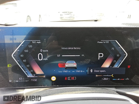 2025 BMW 4 Series 430i with VIN WBA43DA01SCT01356, listed as a Copart auction lot 53862335 with 17,451 mi miles and Clean title. Bid and sale history available at DreamBid. Image 9.