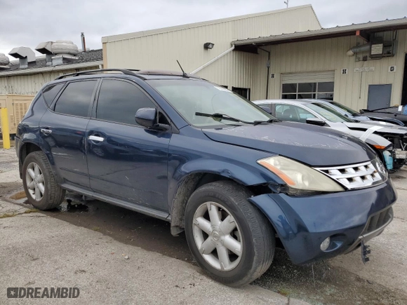 2005 Nissan Murano SE with VIN JN8AZ08W05W405139, listed as a Copart auction lot 72080964 with 233,680 mi miles and Salvage Title. Bid and sale history available at carsss.com. Image 4.