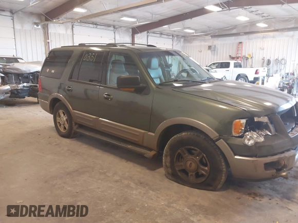 2003 Ford Expedition Eddie Bauer with VIN 1FMFU18L03LA98352, listed as a IAAI auction lot 42290351 with 249,903 mi miles and . Bid and sale history available at DreamBid. Image 1.