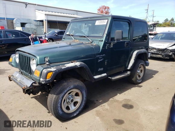 2000 Jeep Wrangler Sport with VIN 1J4FA49S4YP741154, listed as a Copart auction lot 71006864 with 200,684 mi miles and Clean Title. Bid and sale history available at carsss.com. Image 1.