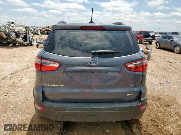 2018 Ford EcoSport SE with VIN MAJ3P1TE4JC161186, listed as a Copart auction lot 59044455 with 36,077 mi miles and Salvage title. Bid and sale history available at DreamBid. Image 6.