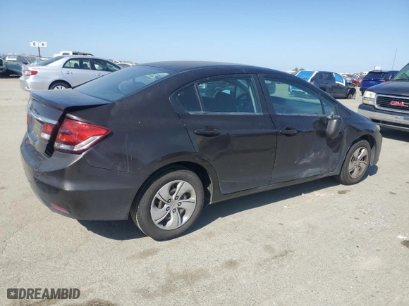 2014 Honda Civic Sedan LX with VIN 2HGFB2F51EH541162, listed as a Copart auction lot 52978265 with 177,937 mi miles and Salvage Title. Bid and sale history available at carsss.com. Image 3.