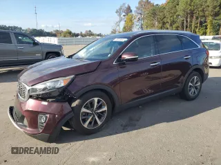 2019 Kia Sorento EX Sport V6 with VIN 5XYPH4A52KG469628, listed as a Copart auction lot 41466235 with 80,848 mi miles and Salvage Title. Bid and sale history available at carsss.com. Image 1.