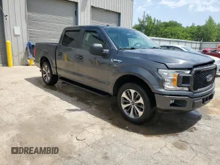 2019 Ford F-150 XL with VIN 1FTEW1CP3KFC96604, listed as a Copart auction lot 56730795 with 140,908 mi miles and Salvage title. Bid and sale history available at DreamBid. Image 4.