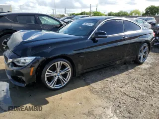 2017 BMW 4 Series 430i z VIN WBA4R7C38HK896387, wystawiony jako Copart lot #57058355 z przebiegiem 97 744 mil mil oraz Czysty tytuł • Clean title. Historia ofert i sprzedaży dostępna na DreamBid. Obrazek 1.