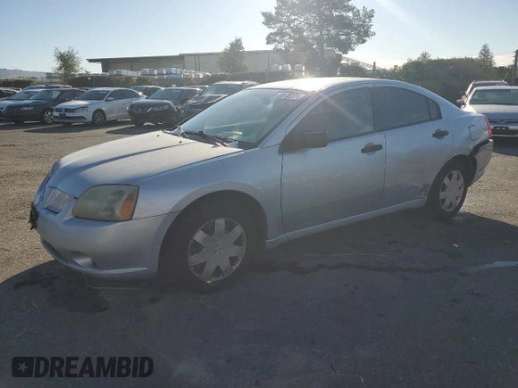 2005 Mitsubishi Galant DE with VIN 4A3AB26FX5E039465, listed as a Copart auction lot 86532374 with 196,698 mi miles and Salvage Title. Bid and sale history available at carsss.com. Image 1.