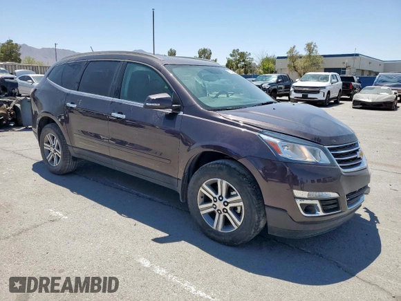 2015 Chevrolet Traverse LT z VIN 1GNKRHKD3FJ144343, wystawiony jako Copart lot #57354265 z przebiegiem 46 761 mil mil oraz Szkoda całkowita • Salvage title. Historia ofert i sprzedaży dostępna na DreamBid. Obrazek 4.
