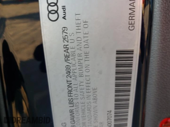 2020 Audi A5 Sportback Premium with VIN WAUANCF5XLA007074, listed as a Copart auction lot 37881754 with 62,914 mi miles. Bid and sale history available at carsss.com. Image 13.