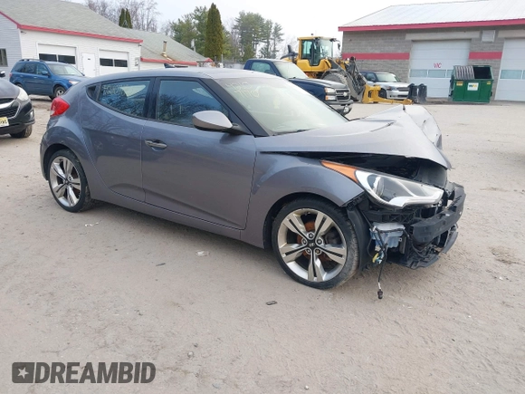 2014 Hyundai Veloster with VIN KMHTC6AD5EU183478, listed as a IAAI auction lot 42107170 with 64,905 mi miles. Bid and sale history available at carsss.com. Image 1.