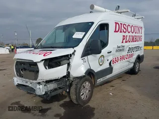 2022 Ford Transit Cargo with VIN 1FTBR1C80NKA05202, listed as a IAAI auction lot 41447583 with 75,302 mi miles and . Bid and sale history available at DreamBid. Image 18.