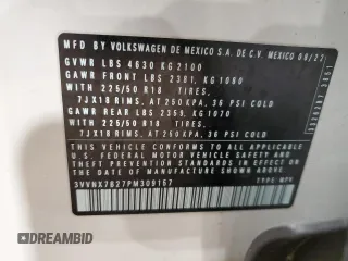 2023 Volkswagen Taos SE z VIN 3VVNX7B27PM309157, wystawiony jako Copart lot #51781625 z przebiegiem 23 355 mil mil oraz Szkoda całkowita • Salvage title. Historia ofert i sprzedaży dostępna na DreamBid. Obrazek 13.