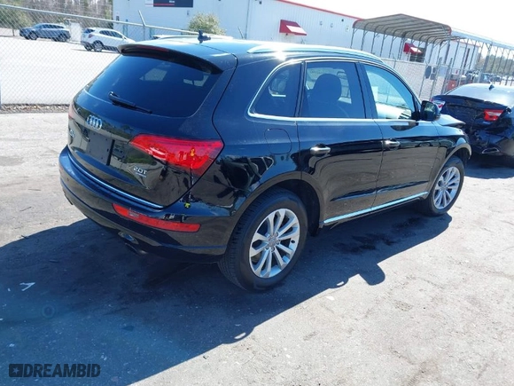 2017 Audi Q5 Premium with VIN WA1C2AFP3HA089015, listed as a IAAI auction lot 41642792 with 107,454 mi miles. Bid and sale history available at carsss.com. Image 4.