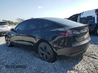 2022 Tesla Model 3 with VIN 5YJ3E1EA1NF374390, listed as a Copart auction lot 52709455 with 44,212 mi miles and Non Repairable. Bid and sale history available at carsss.com. Image 2.