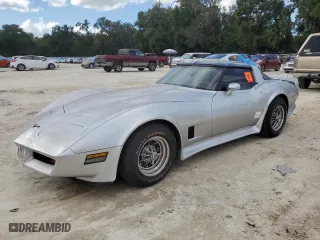 1981 Chevrolet Corvette with VIN 1G1AY8762BS419702, listed as a Copart auction lot 75984184 with 46,127 mi miles and Salvage Title. Bid and sale history available at carsss.com. Image 1.