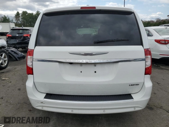 2016 Chrysler Town & Country Limited Platinum with VIN 2C4RC1GGXGR133548, listed as a Copart auction lot 51998334 with 108,207 mi miles and Salvage Title. Bid and sale history available at DreamBid. Image 6.