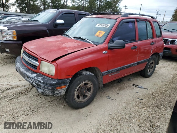 2002 Chevrolet Tracker z VIN 2CNBE13C126918772, wystawiony jako Copart lot #42343685 z przebiegiem Nie podano mil oraz Szkoda całkowita • Salvage title. Historia ofert i sprzedaży dostępna na DreamBid. Obrazek 1.