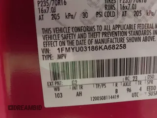 2006 Ford Escape XLT with VIN 1FMYU03186KA68258, listed as a IAAI auction lot 42521609 with 178,032 mi miles and . Bid and sale history available at DreamBid. Image 9.