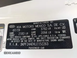 2020 Kia Forte LXS z VIN 3KPF24ADXLE152263, wystawiony jako IAAI lot #42218444 z przebiegiem 88 828 mil mil oraz . Historia ofert i sprzedaży dostępna na DreamBid. Obrazek 9.