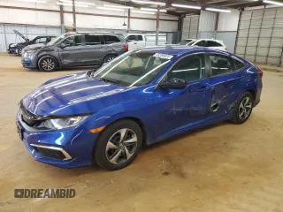 2019 Honda Civic Sedan LX with VIN 2HGFC2F66KH587488, listed as a Copart auction lot 45280025 with 58,272 mi miles and Salvage Title. Bid and sale history available at carsss.com. Image 1.