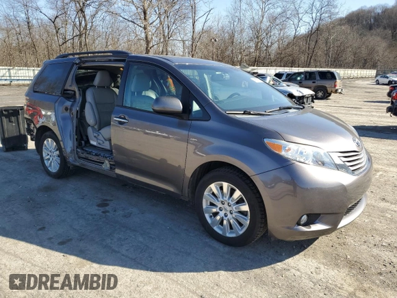 2016 Toyota Sienna Ltd with VIN 5TDDK3DC7GS130835, listed as a Copart auction lot 47669865 with 122,685 mi miles and Salvage Title. Bid and sale history available at carsss.com. Image 4.