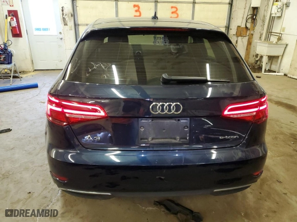 2017 Audi A3 Sportback e-tron Premium with VIN WAUUPBFF7HA126850, listed as a Copart auction lot 37631934 with 0 mi miles. Bid and sale history available at carsss.com. Image 6.