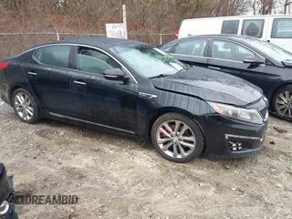 2014 Kia Optima SXL Turbo with VIN 5XXGR4A68EG283865, listed as a IAAI auction lot 41838408 with 178,582 mi miles and . Bid and sale history available at carsss.com. Image 1.