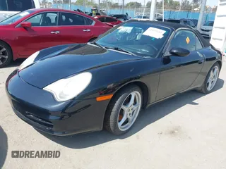 2003 Porsche 911 Carrera with VIN WP0CA29993S652504, listed as a IAAI auction lot 41855189 with 1 mi miles. Bid and sale history available at carsss.com. Image 2.