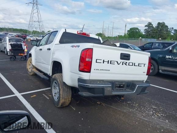 2022 Chevrolet Colorado 4WD Work Truck with VIN 1GCGTBEN6N1127343, listed as a IAAI auction lot 42106816 with 26,676 mi miles and . Bid and sale history available at DreamBid. Image 3.