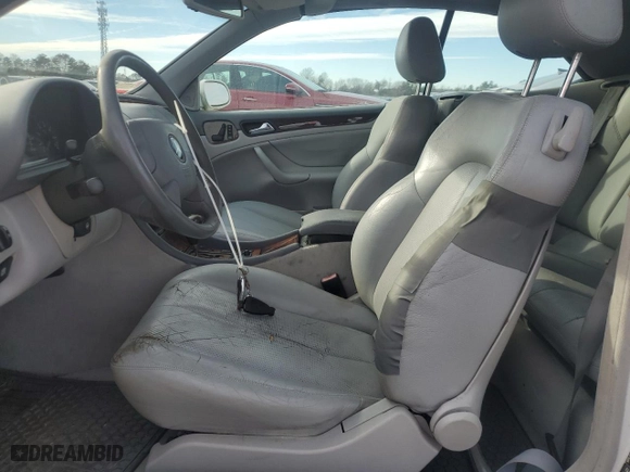 1999 Mercedes-Benz CLK-Class with VIN WDBLK65G3XT026695, listed as a Copart auction lot 45358255 with 0 mi miles and Clean Title. Bid and sale history available at carsss.com. Image 7.