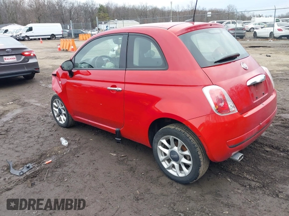 2016 FIAT 500 Easy with VIN 3C3CFFKR4GT136501, listed as a IAAI auction lot 41501375 with 49,160 mi miles. Bid and sale history available at carsss.com. Image 3.