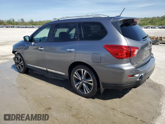2017 Nissan Pathfinder S with VIN 5N1DR2MN9HC912477, listed as a Copart auction lot 53715565 with 90,690 mi miles and Salvage title. Bid and sale history available at DreamBid. Image 2.