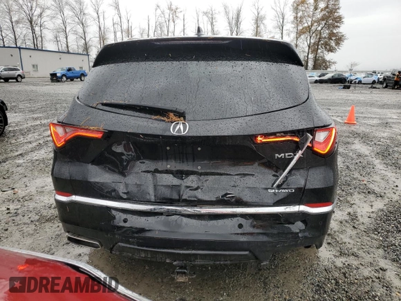 2022 Acura MDX w/Advance Package with VIN 5J8YE1H85NL044927, listed as a Copart auction lot 78668824 with 24,424 mi miles and Salvage Title. Bid and sale history available at carsss.com. Image 6.